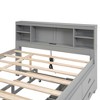 PAGED Twin Size Platform Bed Modern Simple Wooden Bed Frame with Trundle, 3 Drawers and Storage Headboard for Bedroom - 4 of 4