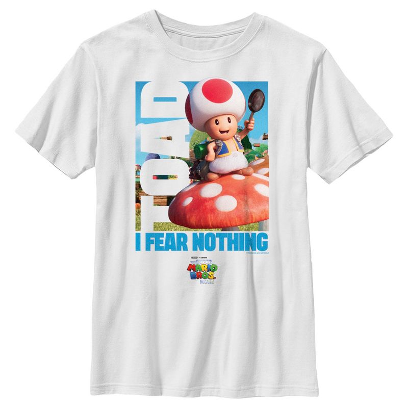 Boy's The Super Mario Bros. Movie Toad I Fear Nothing T-Shirt, 1 of 5