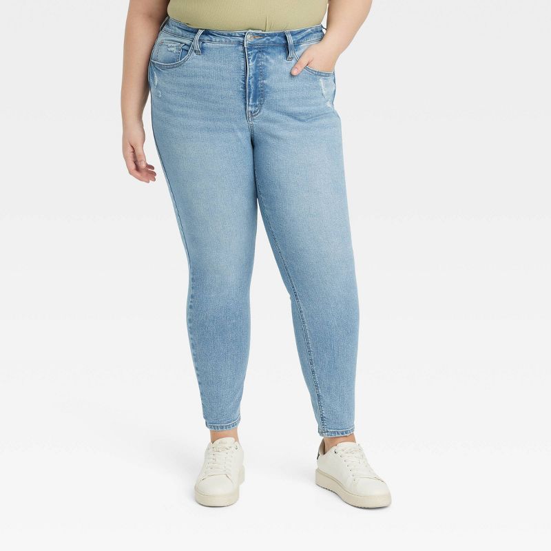 Women's High-Rise Skinny Jeans - Ava & Viv™, 1 of 6