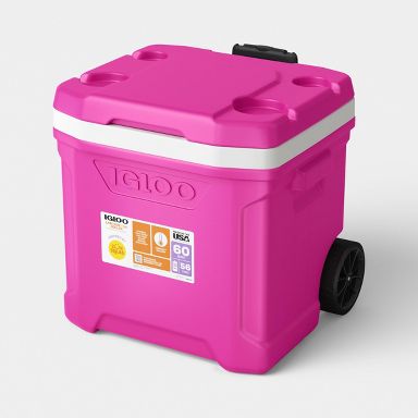 Sun Squad Latitude 94 Cans/60qt Rolling Cooler - Pink Fizz