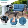 Tangkula LoveSeat Table Set Furniture Outdoor Garden - 4 of 4