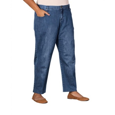 Women's Plus Size Premium Wide Leg Five Pocket Denim Jeans - On The Plus Side