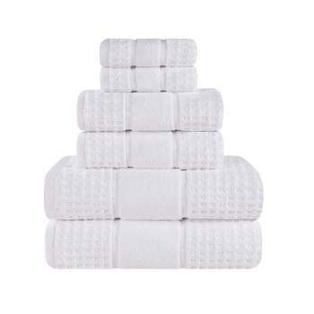 Common Thread Eco Melange 6 pc Bath Towel Set ~ DARK Gray Waffle