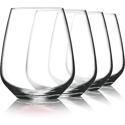Luigi Bormioli Crescendo 22.25-ounce Bourgogne Wine Glasses, 4-piece, 22.25  Oz. : Target
