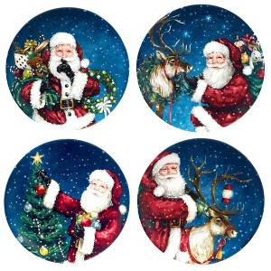 Certified International Set of 4 Santa's Secret Dessert Plates - 1 of 3