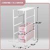 Sorbus 4 Drawers Narrow Dresser - with Steel Frame, Wood Top & Easy Pull Fabric Bins for Small Spaces, Closets, Bedroom, Bathroom & Laundry - 3 of 4