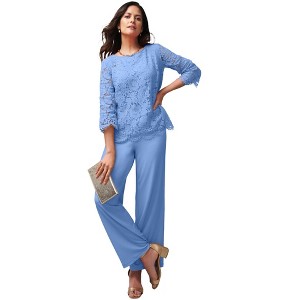 Jessica London Popover Lace Jumpsuit - 1 of 3
