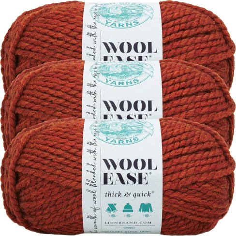3 Pack) Lion Brand Wool-ease Thick & Quick Yarn - Spice : Target