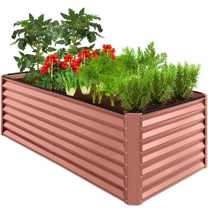 Best Choice Products 6x3x2ft Outdoor Metal Raised Garden Bed, Planter Box for Vegetables, Flowers, Herbs - 1 of 4
