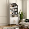 SUXXAN 30.7 In. W X 72.8 In. H X 15.4 In. D Arch Metal Freestanding Cabinet With Doors And Adjustable Shelves,Assembly Required - 2 of 3