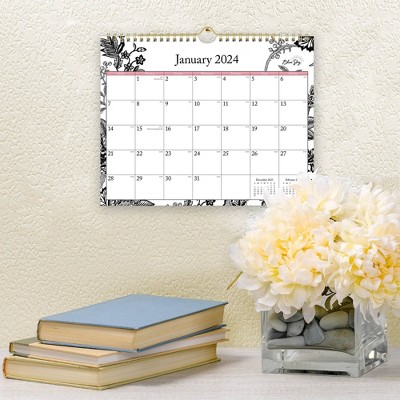 BLUE SKY January to December 2024 11&#34;x8.75&#34; Monthly Safety Wirebound Wall Calendar BS Analeis