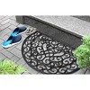 RugSmith Black Moulded Vines Half-round Rubber Doormat Doormat - 2 of 4