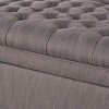 PAGED 50 Inch Fabric Storage Ottoman Bench, Modern End of Bed Bench with Button Tufted Cushion for Living Room, Bedroom, Entryway - 4 of 4