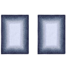 Torrent Collection 2 Piece 100% Soft Cotton Tufted Weave Bath Rug Set, Ombre Pattern, Super Soft & Absorbent, Machine Washable Bathroom Mats - 1 of 4