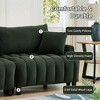 83" Polyester Futon Sofa Bed with 2 Pillows, Adjustable Backrest & Hidden Storage - 3 of 4