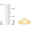 10k Yellow Gold 9mm Claddagh Heart Filigree Ring - 4 of 4