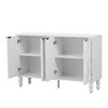 MYINDA 47.2'' Modern TV Stand, Entertainment Center Media Console with 2 Spacious Storage Space, Anti-tip Device For Living room, Up to 43'' - 3 of 4