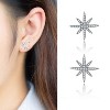 Hollywood Sensation Star Stud Earrings Cubic Zirconia .75 Inches Gold - 3 of 4