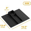 Couch Cup Holder Tray – Foldable Bamboo Sofa Armrest Table for Drinks, Remotes & Snacks, Anti-Slip Design - 4 of 4