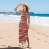 Women's Vibrant Multicolor Striped Maxi Beach Dress - Cupshe - 4 of 4