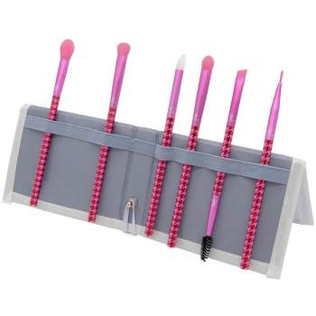 MODA Brush Keep It Classy Metallic Pink 7pc Eye Flip Makeup Brush Set.