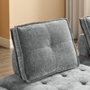 NicBex Chenille Armless Accent Chair,Upholstered Living Room Chair with Tufted Backrest and Moveable Back Pillow,Accent Chairs for Living Room,Grey - 4 of 4