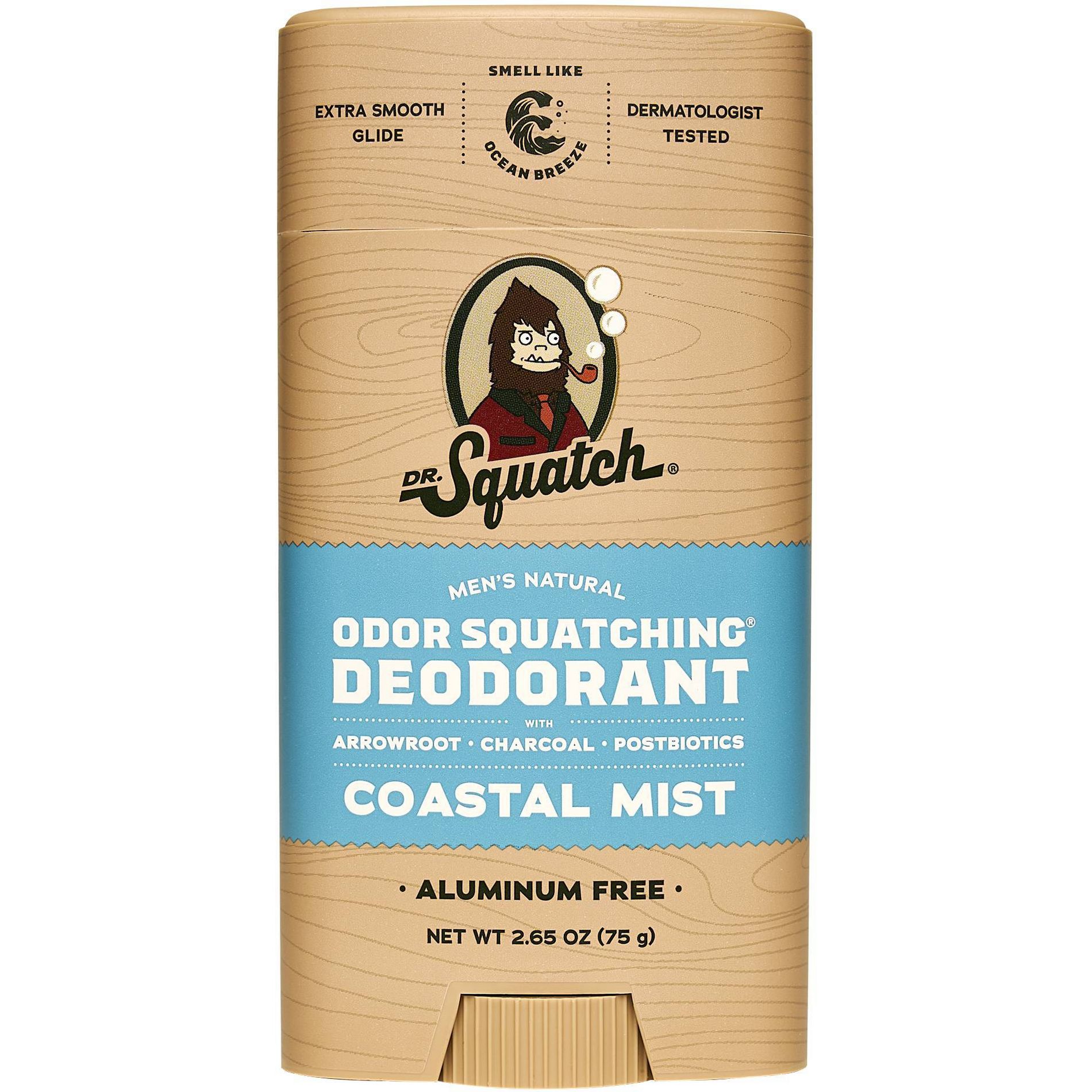 DR. SQUATCH Men's Natural Solid Deodorant Coastal Mist - 2.65oz