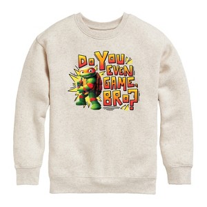Boys' - Teenage Mutant Ninja Turtles - Battle Tycoon Do You Even Game Bro Graphic Long Sleeve Fleece Sweatshirt - 1 of 4