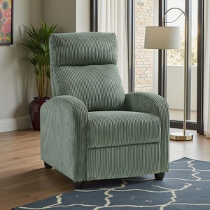 Sapphtopaz Modern Accent Chair with Push Back & Armrest Corduroy Upholstered Recliners with Wooden Legs Single Sofa for Living Room, Bedroom - 1 of 4