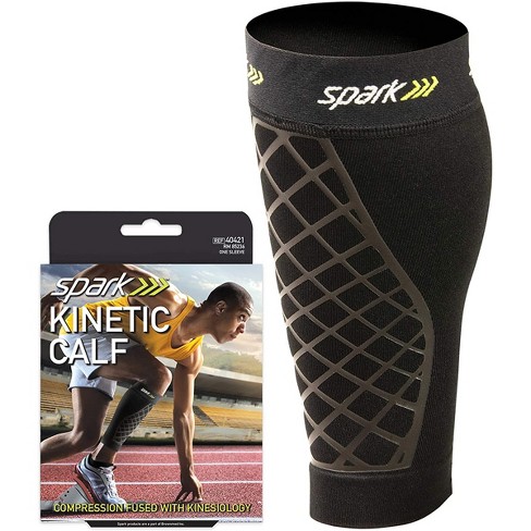 Spark Kinetic Calf Sleeve - Small - Compression Support with Kinesiology  Tape