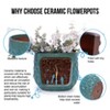 KTMBDW Plant Pots, Ceramic Planters with Drainage Holes,Nursery Planting Pot for Indoor Out Door Plants - 4 of 4