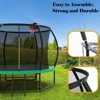 Okak 10/12/15FT UV-Protected Outdoor Trampoline, Trampoline with Basketball Hoop, Enclosure Net and Ladder, Kids Trampoline for Yard, Patio - 3 of 4