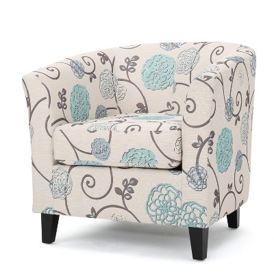Ridstar Modern Club Chair with A Subtly Flared Design For Living Room-White