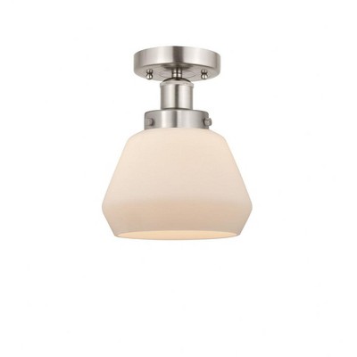 Fulton - 1 Light Semi-Flush Mount In Industrial Style-8.25 Inches Tall and 6.5 Inches Wide