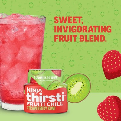Ninja Thirsti FRUITI CHILL 3pk Strawberry Kiwi Flavored Water Drops: Sugar-Free, Zero Calories, Sparkling Drink System
