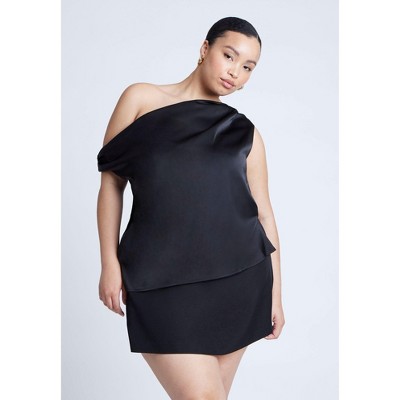 ELOQUII Twisted Satin Top