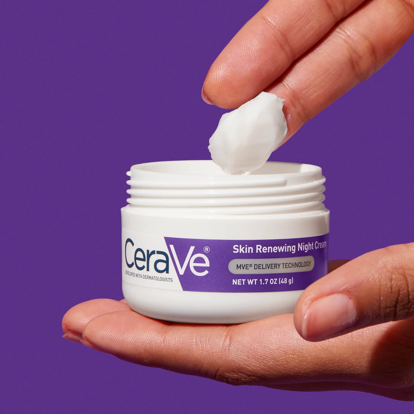 Обновляющий ночной крем для лица CeraVe Skin Renewing, 1.7 fl oz, цвет: Кремовый — фото 5