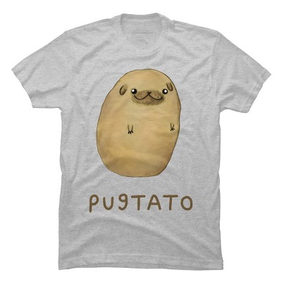 Men's Design By Humans Pugtato By SophieCorrigan T-Shirt