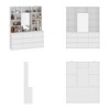 FUFU&GAGA White Storage Cabinet With Mirror 9 Drawers Multi Shelf Cloak Cabinet - 4 of 4