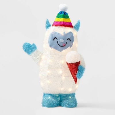 28.5in Incandescent Tinsel Yeti Christmas Novelty Sculpture - Wondershop™