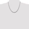 Black Bow Jewelry Men's 5.75mm Sterling Silver Solid D/C Rope Chain Necklace - 2 of 4