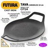 Hawkins Futura 24" Cast Iron Griddle Tava: Hand Wash, Gas Compatible, 1 Year Warranty, 4.2 lbs, Red - image 2 of 4