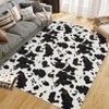 Western Room Decor Carpet,Milk Cow Print Washable Decorative Rug for Living Room - 3 of 4