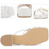 BLISSFUL STEP Women's Cross Strap Chunky Heel Square Toe Heeled Sandals - 3 of 4