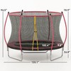 10ft Outdoor Trampoline with Net Enclosure, Curved Poles and Safety Pad, ASTM Approved - 3 of 4