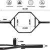Naysaye Weight Bars Hex Trap Bar with Plates and Dual Grip for Strength Training in Home Gym and Living Room, Black, 57.09"*25.6"*5.91" - 4 of 4