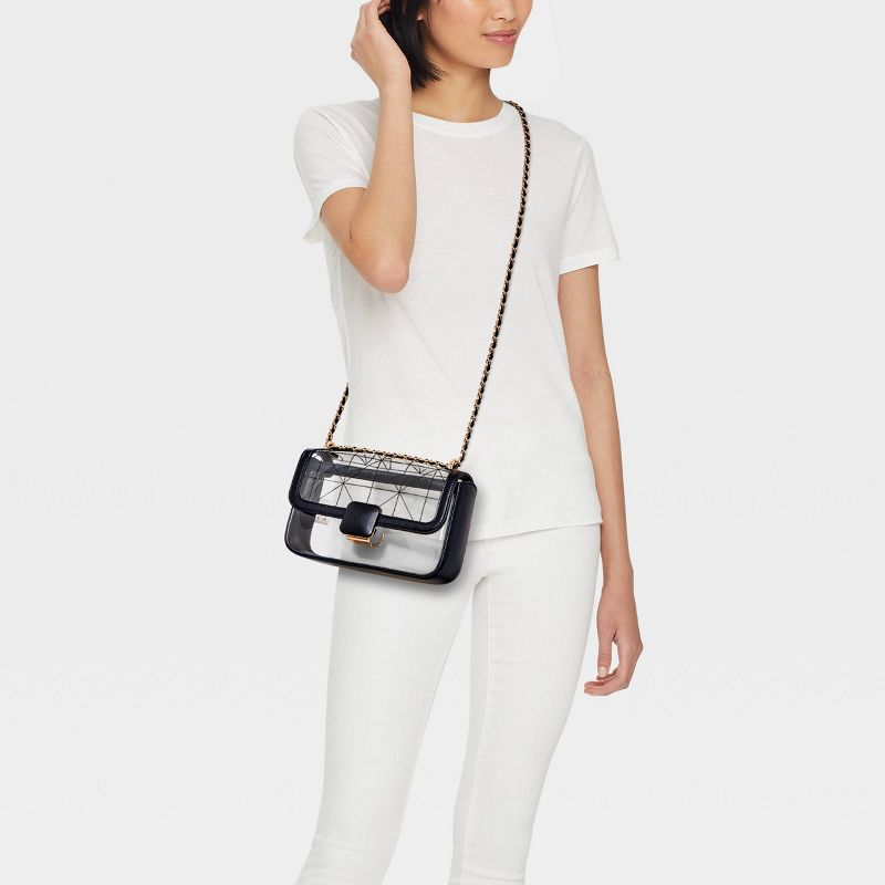 Elongated Refined Crossbody Bag - A New Day&#8482; Clear, 3 of 7