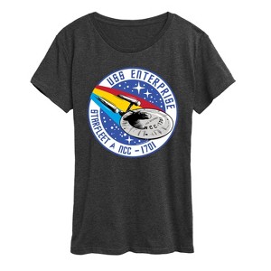 Women's - Star Trek - Enterprise Mission Patch Short Sleeve Graphic T-Shirt - 1 of 4