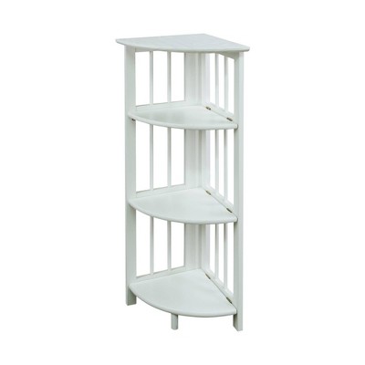 Small white deals corner bookcase