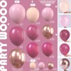 PartyWoo Balloon Arch Kit Dusty Pink Dusty Rose 18 12 10 5 Inch 100 pcs - 2 of 4